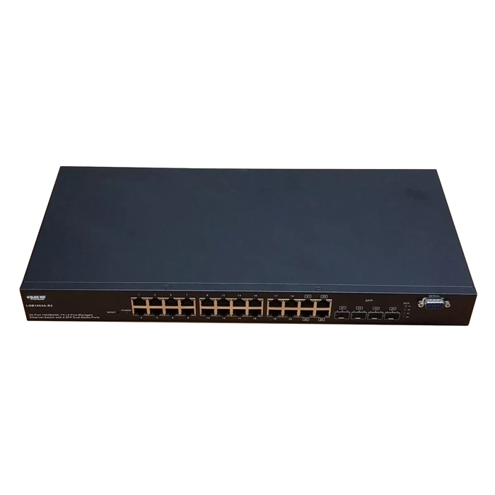 Black Box LGB1003A-R2 | 24-Ports Managed Gigabit Ethernet Switch 4 x SFP (mini-GBIC) Shared 24 x 10/100/1000Base-T LAN Refurbished -  refurbished available on Gotodirect