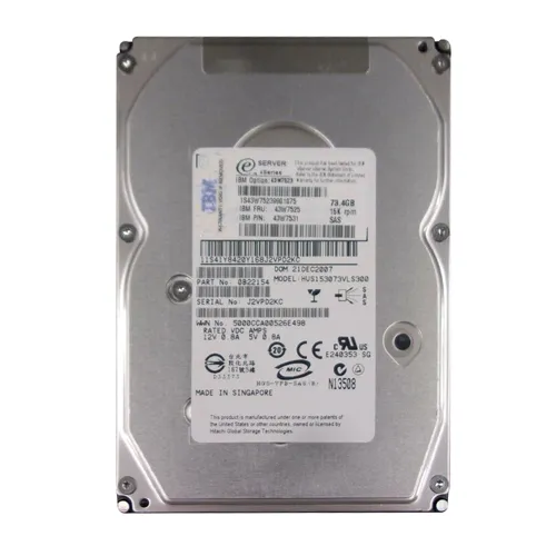IBM 43W7525 | 73.4GB 15000RPM SAS 3Gb/s Hot Swappable 3.5-Inch Hard Drive Refurbished -  refurbished available on Gotodirect