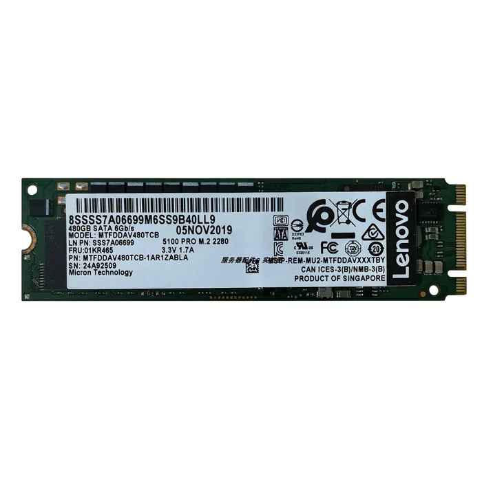 Lenovo 01KR465 | 480GB SATA 6Gb/s M.2 Solid State Drive Refurbished - Lenovo refurbished available on Gotodirect
