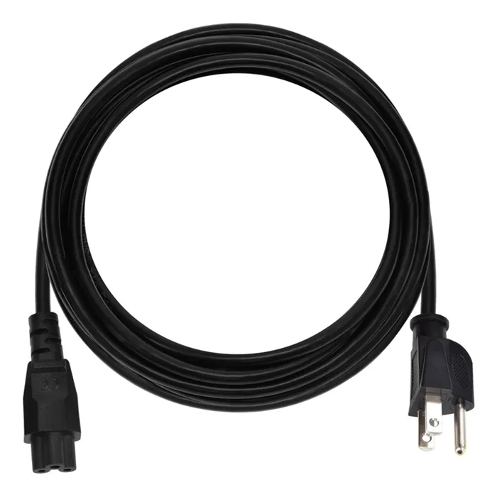 Monoprice 7690 | Power Cord NEMA 5-15P to IEC-320-C5 18AWG 7A/125V SVT 3-Prong 15ft Black Refurbished -  refurbished available on Gotodirect