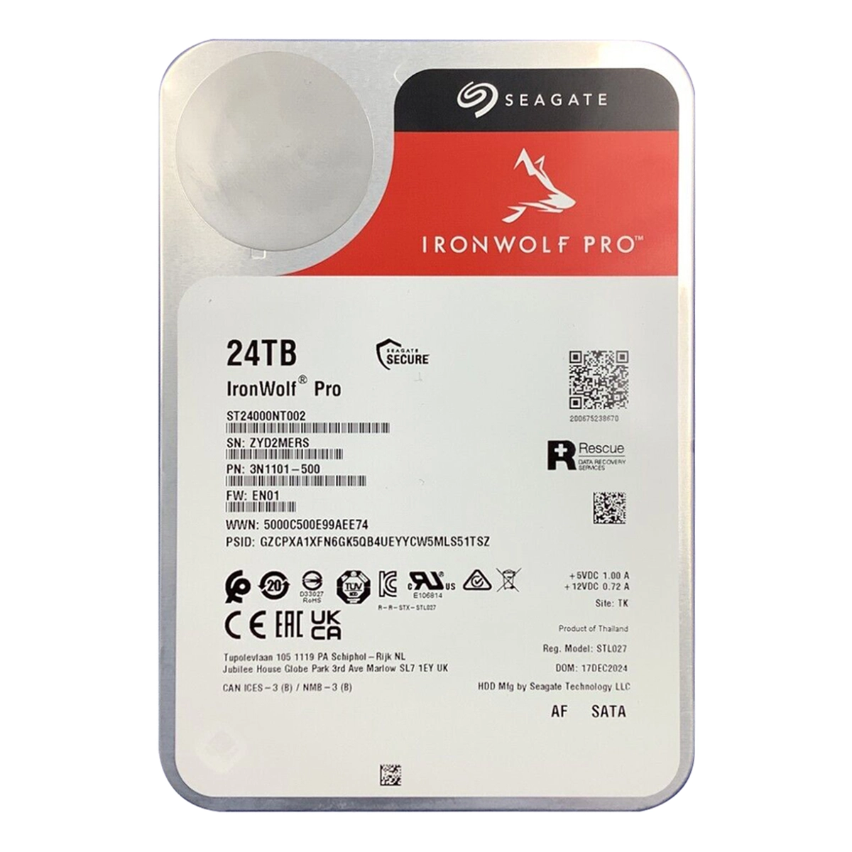Seagate ST24000NT002 | IronWolf Pro Helium 24TB 3.5-inch 6GB/s SATA 7200RPM 512MB Cache 512e NAS Server Hard Drive Refurbished - Seagate refurbished available on Gotodirect