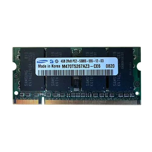 Samsung M470T5267AZ3-CE6 | 4GB DDR2-667MHz PC2-5300 Non-ECC Unbuffered SODIMM CL5 2Rx8 1.8V 200-Pin Memory Module Refurbished - Samsung refurbished available on Gotodirect