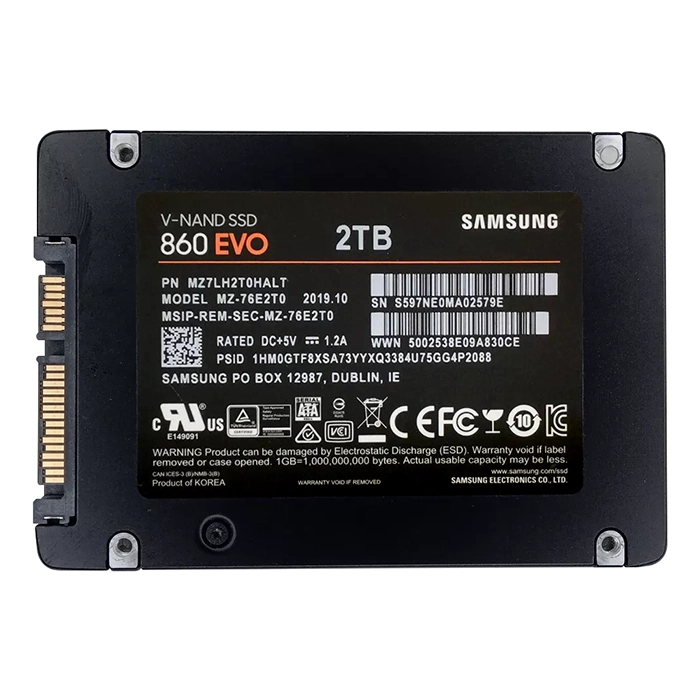 Samsung MZ-76E2T0B | 860 EVO Series 2TB 2.5-inch 6GB/s SATA 2GB Cache V-NAND 3bit MLC Solid State Drive Refurbished - Samsung refurbished available on Gotodirect