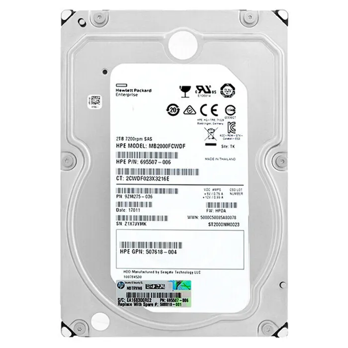 HP MB2000FCWDF | 2TB 7200RPM SAS 6Gb/s Hot-Pluggable 3.5-Inch Midline Hard Drive for ProLiant Servers Refurbished - Hewlett-Packard (ou HP en abrégé) refurbished available on Gotodirect