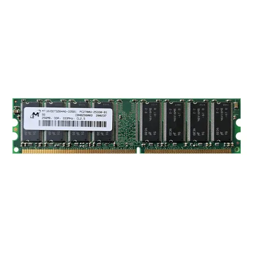Micron MT16VDDT3264AG-335B1 | 256MB DDR-333MHz PC2700 Non-ECC Unbuffered UDIMM CL2.5 2Rx8 2.5V 184-Pin Memory Module Refurbished -  refurbished available on Gotodirect