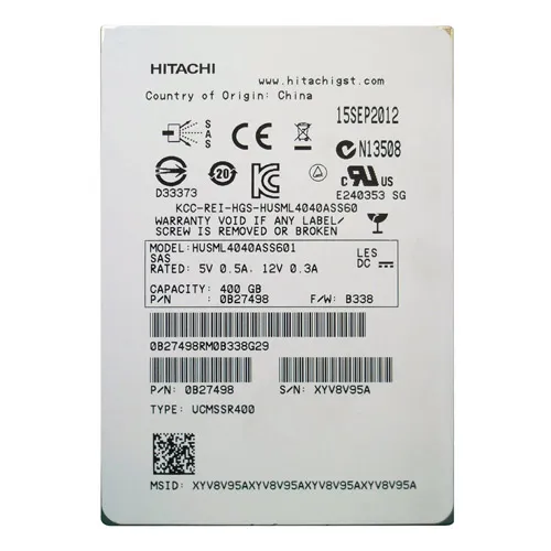 HGST 0B27498 | Ultrastar SSD400M Series 400GB Multi-Level Cell SAS 6Gb/s 2.5-inch Solid State Drive Refurbished - HGST (a subsidiary of Western Digital) refurbished available on Gotodirect