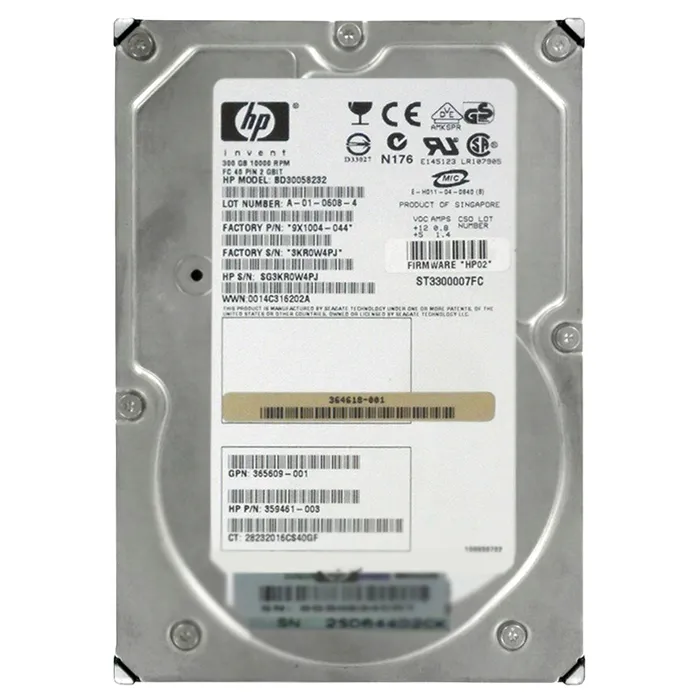 HP 359461-003 | 300GB 10000RPM Fibre Channel 2Gb/s Hot-Swappable Dual Port 3.5-inch Hard Drive Refurbished - Hewlett-Packard (ou HP en abrégé) refurbished available on Gotodirect