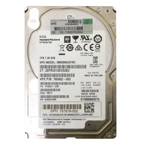 HP 787679-002 | 1TB 7200RPM Midline SAS 12Gb/s 2.5-Inch Hard Drive for Modular Storage Array Refurbished - Hewlett-Packard (ou HP en abrégé) refurbished available on Gotodirect