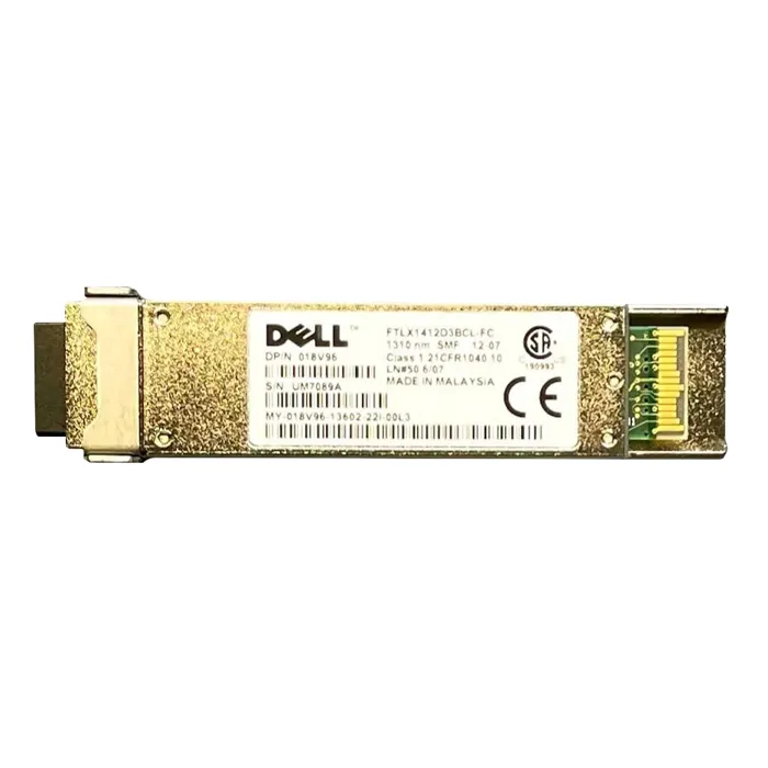Dell 018V96 | 10Gb/s 10GBase-LR Single-Mode Fibre 1310nm Duplex LC Connector XFP Transceiver Module Refurbished - Dell refurbished available on Gotodirect