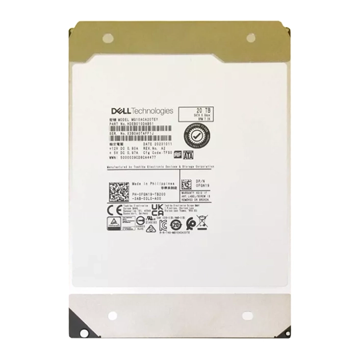 Dell 0FGN19 | 20TB 7200RPM SATA 6Gb/s 3.5-inch Hard Drive Refurbished - Dell refurbished available on Gotodirect