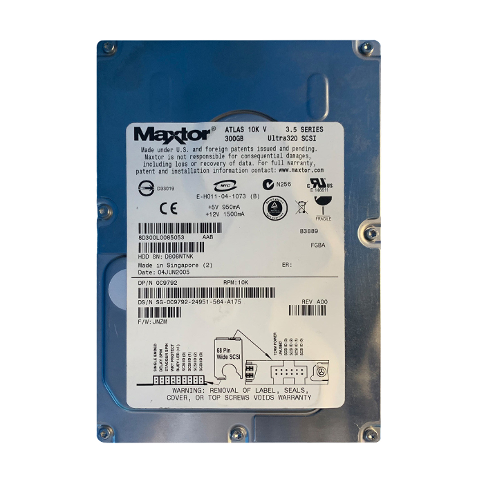 Dell 8D300L0085053 | 300GB 10000RPM Ultra320 SCSI 8MB Cache 68-Pin 3.5-Inch Hard Drive Refurbished - Dell refurbished available on Gotodirect