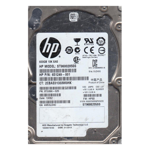 HP 651249-001 | 600GB 10000RPM SAS 6Gb/s 16MB Cache Hot-Pluggable SFF 2.5-inch Hard Drive Refurbished - Hewlett-Packard (ou HP en abrégé) refurbished available on Gotodirect