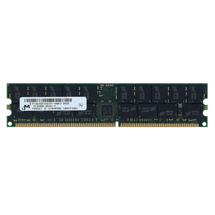 Buy Micron MT36VDDF25672Y-40BF3 | 2GB DDR-400MHz PC3200 ECC Registered RDIMM CL3 2Rx4 2.5V 184-Pin Memory Module Refurbished - $91.85 Micron MT36VDDF25672Y-40BF3 | 2GB DDR-400MHz PC3200 ECC Registered RDIMM CL3 2Rx4 2.5V 184-Pin Memory Module Refurbished - refurbished available on Gotodirect
