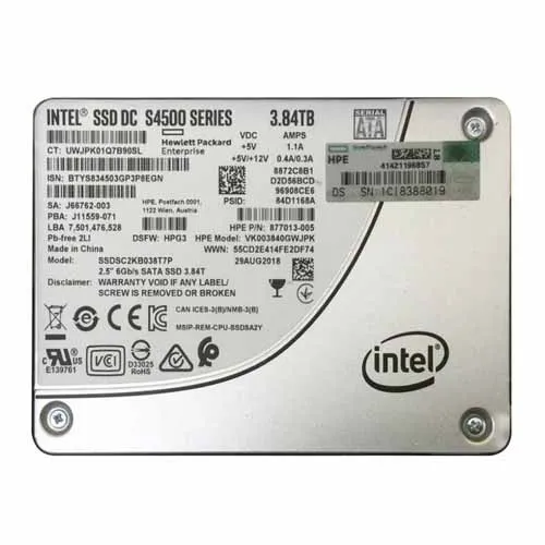 Buy HP VK003840GWJPK | 3.84TB SATA 6Gb/s Hot-Pluggable Read Intensive 2.5-Inch Digitally Signed Solid State Drive for ProLiant G9 Server Refurbished - $1360.00 HP VK003840GWJPK | 3.84TB SATA 6Gb/s Hot-Pluggable Read Intensive 2.5-Inch Digitally Signed Solid State Drive for ProLiant G9 Server Refurbished - Hewlett-Packard (ou HP en abrégé) refurbished available on Gotodirect