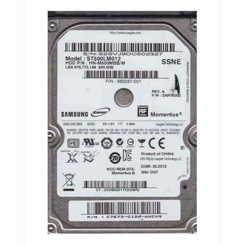 Buy HP 665257-001 | 500GB 5400RPM SATA 3Gb/s 2.5-inch Hard Drive Refurbished - $157.06 HP 665257-001 | 500GB 5400RPM SATA 3Gb/s 2.5-inch Hard Drive Refurbished - Hewlett-Packard (ou HP en abrégé) refurbished available on Gotodirect
