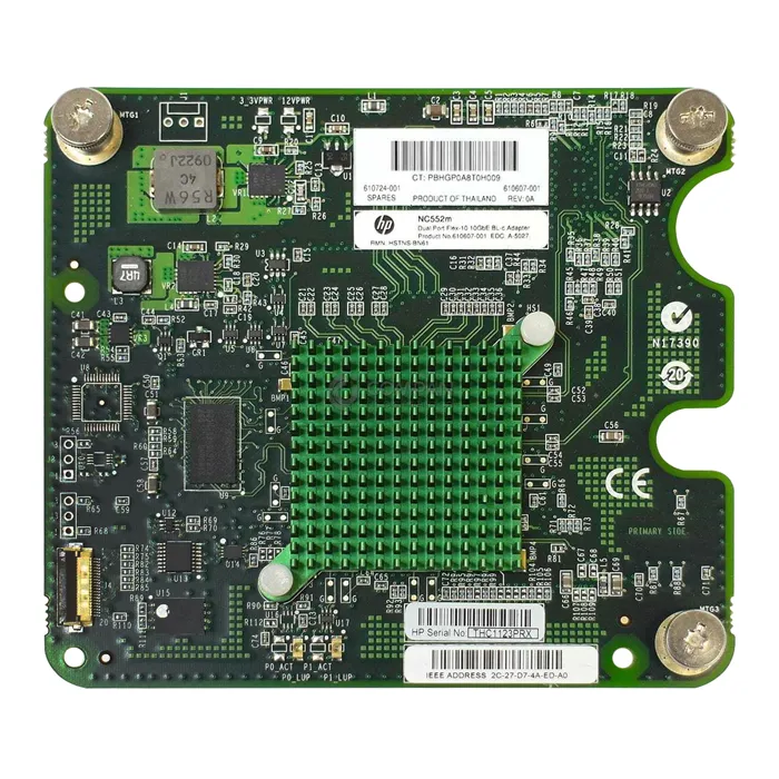 HP NC552M | Dual-Ports 10Gb/s 10GBase-KX4 10 Gigabit Ethernet PCI Express 2.0 x8 Mezzanine Flex-10 Network Adapter Refurbished - Hewlett-Packard (ou HP en abrégé) refurbished available on Gotodirect