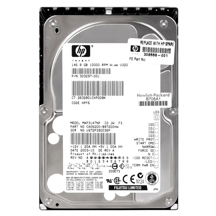 Fujitsu MAP3147NP | 147GB 10000RPM Ultra320 SCSI 68-Pin 8MB Cache 3.5-Inch Hard Drive Refurbished - Fujitsu refurbished available on Gotodirect