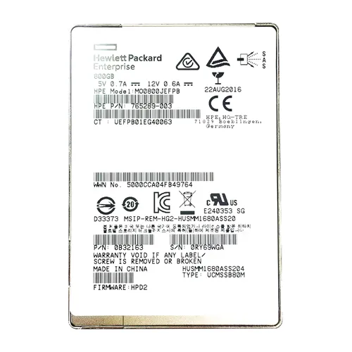 HP 765289-003 | MSA 800GB Multi-Level-Cell SAS 12Gb/s Mainstream Endurance 2.5-Inch Enterprise Solid State Drive for ProLiant Servers Refurbished - Hewlett-Packard (ou HP en abrégé) refurbished available on Gotodirect