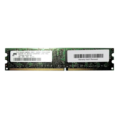 Micron MT16VDDF12864AY-335F1 | 1GB DDR-333MHz PC2700 Non-ECC Unbuffered UDIMM CL2.5 2Rx8 2.5V 184-Pin Memory Module Refurbished -  refurbished available on Gotodirect
