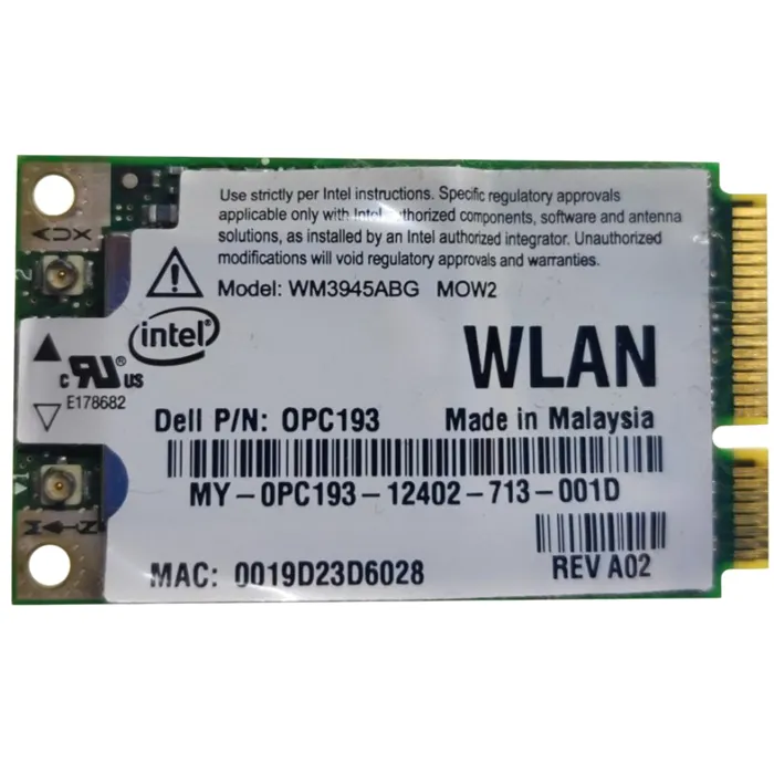 Dell 0PC193 | Intel Wm3945abg Wlan Wifi Mini PCI Express Card Refurbished - Dell refurbished available on Gotodirect