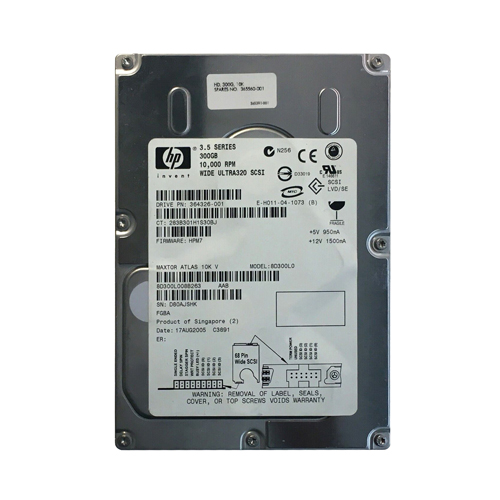HP 365560-001 | 300GB 10000RPM Ultra320 SCSI LVD 68-Pin 3.5-inch Hard Drive Refurbished - Hewlett-Packard (ou HP en abrégé) refurbished available on Gotodirect
