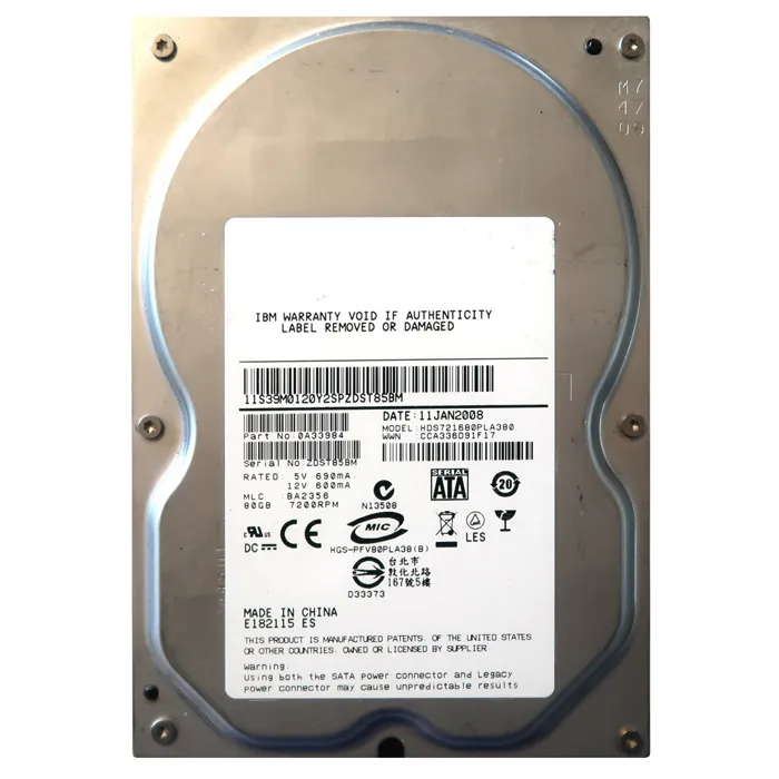 IBM 0A33984 | 80GB 7200RPM SATA 3Gb/s 8MB Cache 3.5-Inch Hard Drive Refurbished -  refurbished available on Gotodirect