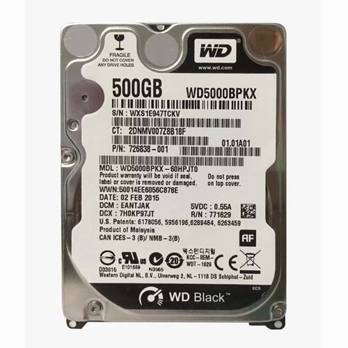 HP 726838-001 | 500GB 7200RPM SATA 6Gb/s 16MB Cache 2.5-inch Hard Drive Refurbished - Hewlett-Packard (ou HP en abrégé) refurbished available on Gotodirect
