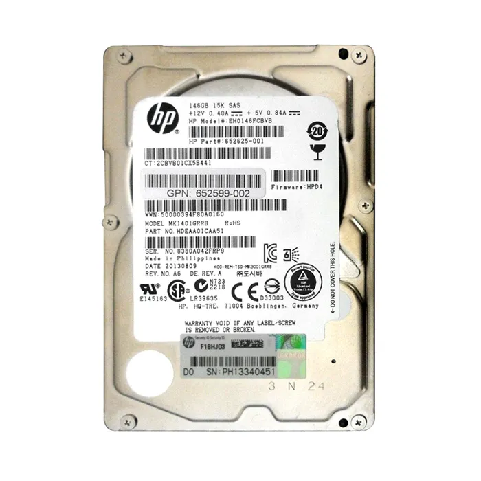 HP EH0146FCBVB | 146GB 15000RPM SAS 6Gb/s SFF Hot-Pluggable Dual Port 2.5-inch Hard Drive for Gen1 to Gen7 ProLiant Server Refurbished - Hewlett-Packard (ou HP en abrégé) refurbished available on Gotodirect