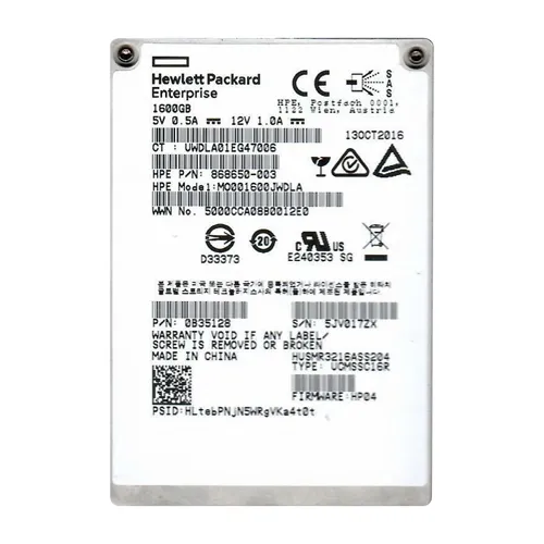 HP MO001600JWDLA | 1.6TB SAS 12Gb/s Mixed Use SFF 2.5-Inch Solid State Drive Refurbished - Hewlett-Packard (ou HP en abrégé) refurbished available on Gotodirect