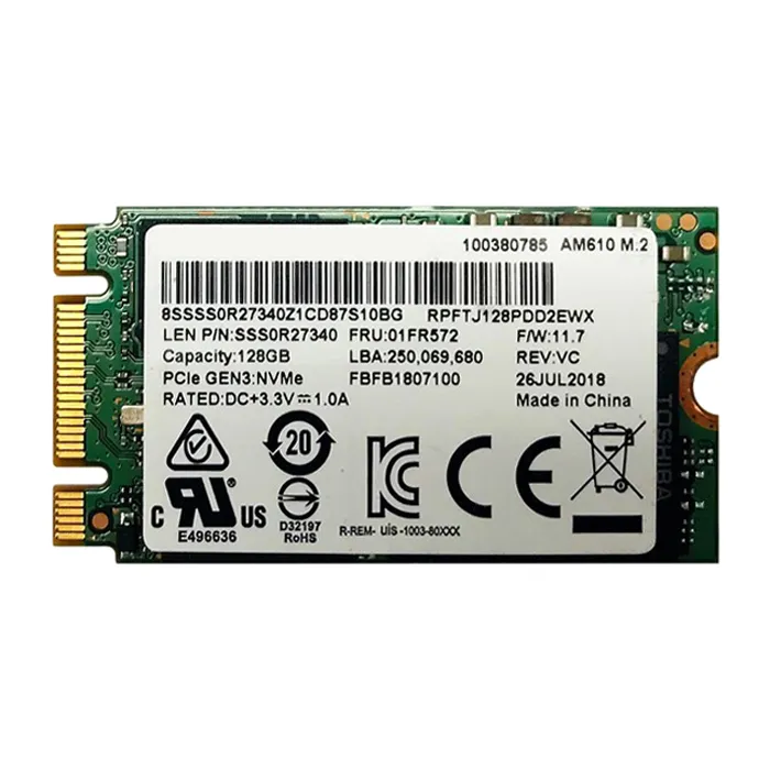 Lenovo 01FR572 | 128GB PCI Express NVMe M.2 2242 Solid State Drive Refurbished - Lenovo refurbished available on Gotodirect