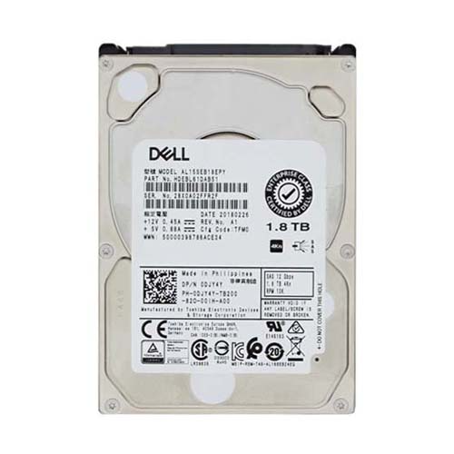 Dell 0DJY4Y | 1.8TB 10000RPM SAS 12Gb/s Hot-Pluggable (4Kn) 2.5-Inch Hard Drive for PowerEdge Server Refurbished - Dell refurbished available on Gotodirect