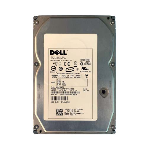 Dell XX517 | 450GB 15000RPM SAS 3Gb/s Hot-Pluggable 3.5-Inch Hard Drive for PowerEdge Servers Refurbished - Dell refurbished available on Gotodirect