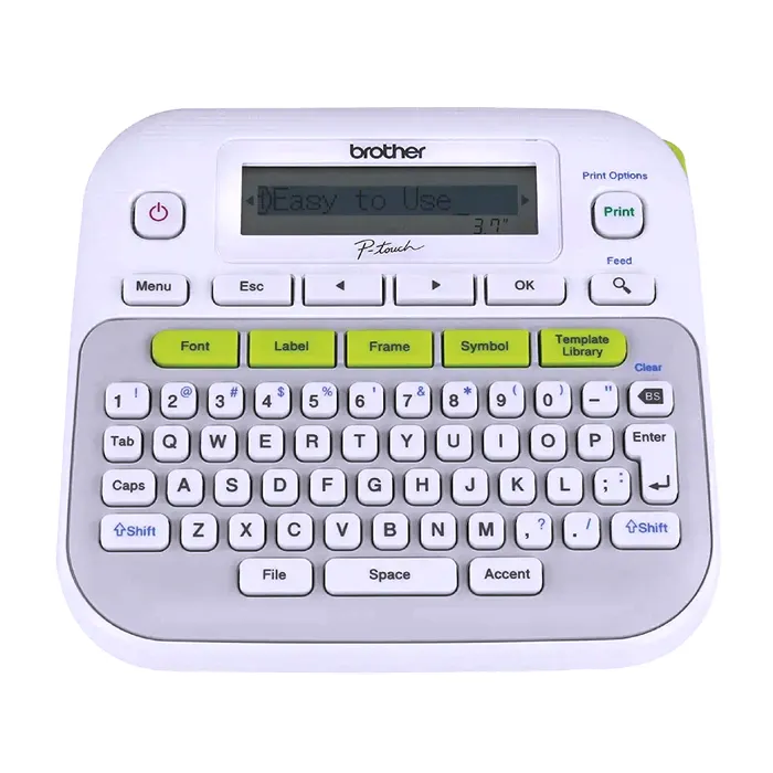 Brother PT-D210 | P-Touch 180 dpi Thermal Transfer Monochrome Desktop Label Maker Refurbished - Brother refurbished available on Gotodirect