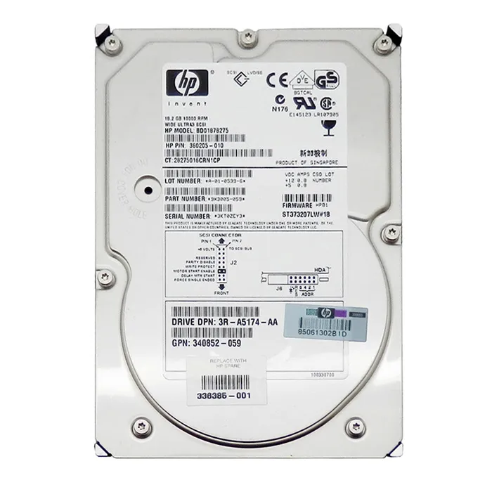 Buy HP BD01878275 | 18.2GB 10000RPM Ultra160 SCSI LVD 68-Pin 3.5-Inch Hard Drive Refurbished - $413.23 HP BD01878275 | 18.2GB 10000RPM Ultra160 SCSI LVD 68-Pin 3.5-Inch Hard Drive Refurbished - Hewlett-Packard (ou HP en abrégé) refurbished available on Gotodirect