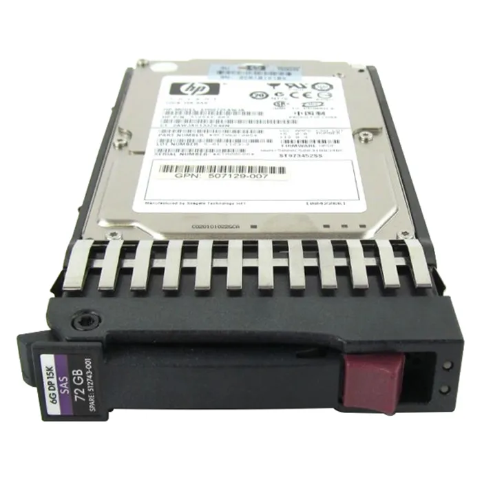 HP 512743-001 | 72GB 15000RPM SAS 6Gb/s Hot-Pluggable Dual Port SFF 2.5-Inch Enterprise Hard Drive for Gen1/7 ProLiant Server/Storage Array Refurbished - Hewlett-Packard (ou HP en abrégé) refurbished available on Gotodirect