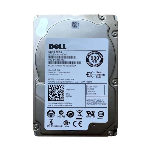 Dell 08JRN4 | 900GB 10000RPM SAS 6Gb/s Hot-Pluggable 64MB Cache 2.5-Inch Hard Drive for PowerEdge & PowerVault Servers Refurbished - Dell refurbished available on Gotodirect