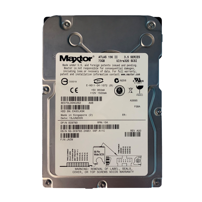 Dell C9793 | 73GB 15000RPM Ultra320 SCSI 16MB Cache 68-Pin 3.5-Inch Hard Drive Refurbished - Dell refurbished available on Gotodirect