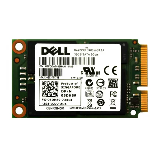 Dell 5DH89 | 32GB Multi-Level Cell SATA 6Gb/s mSATA 1.8-Inch Solid State Drive Refurbished - Dell refurbished available on Gotodirect