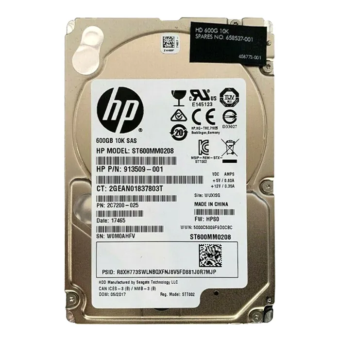 HP 658773-001 | 600GB 10000RPM SAS 6Gb/s 64MB Cache Dual Port 2.5-inch Hard Drive Refurbished - Hewlett-Packard (ou HP en abrégé) refurbished available on Gotodirect