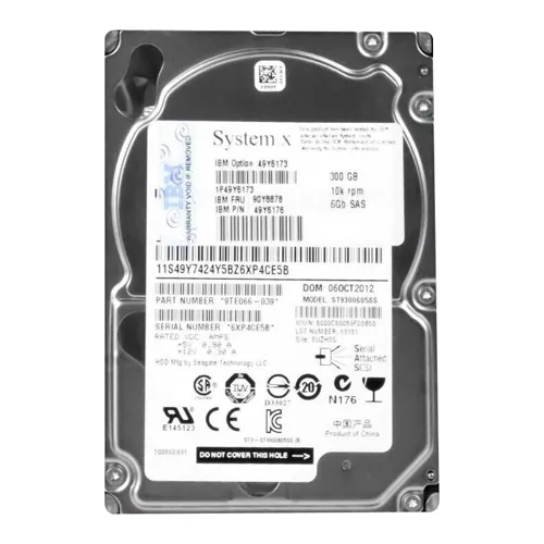 IBM 49Y6173 | 300GB 10000RPM SAS 6Gb/s Hot-Swappable 2.5-Inch Hard Drive Refurbished -  refurbished available on Gotodirect
