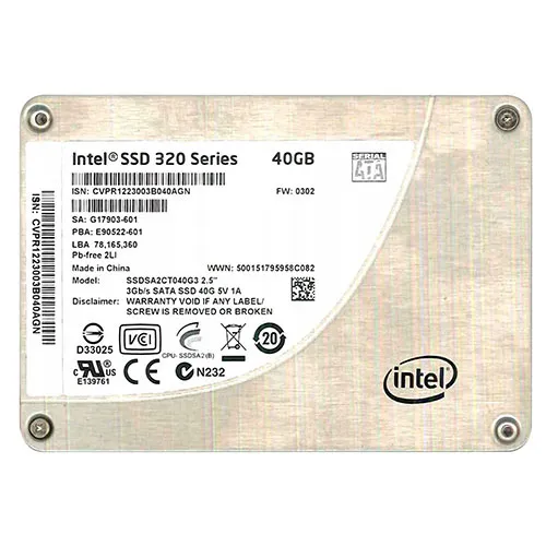 Intel SSDSA2CT040G310 | 320 40GB Multi-Level Cell SATA 3Gb/s 2.5-Inch Solid State Drive Refurbished - Intel refurbished available on Gotodirect