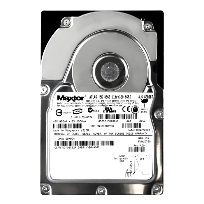 HP 8C036J004095F | 36GB 15000RPM Ultra-320 SCSI 8MB Cache Hot-Swappable 80-Pin 3.5-Inch Internal Hard Drive Refurbished - Hewlett-Packard (ou HP en abrégé) refurbished available on Gotodirect