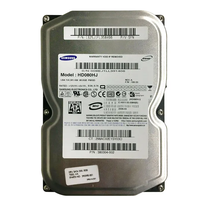Samsung HD080HJ | Spinpoint 80GB 7200RPM SATA 3.0 Gb/s 8MB Cache 3.5-Inch Hard Drive Refurbished - Samsung refurbished available on Gotodirect
