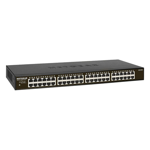 Buy Netgear GS348-100NAS | Prosafe 300 Series GS348 48 x Ports 10/100/1000Base-T Unmanaged Rack-mountable Gigabit Ethernet Network Switch Refurbished - $630.34 Netgear GS348-100NAS | Prosafe 300 Series GS348 48 x Ports 10/100/1000Base-T Unmanaged Rack-mountable Gigabit Ethernet Network Switch Refurbished - Netgear refurbished available on Gotodirect