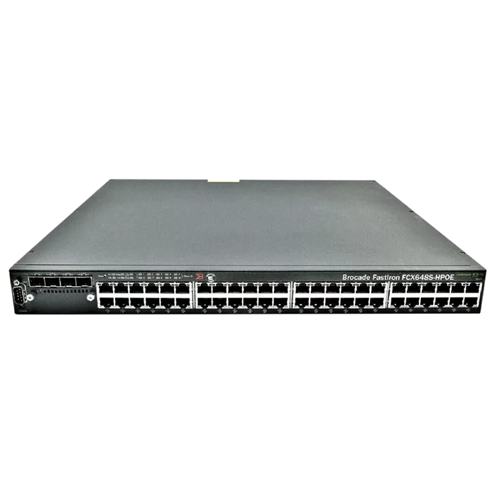 Brocade FCX648S-HPOE | FastIron 648S-HPOE 48-Ports 10/100/1000Base-T 10GBase-CX4 Layer 3 Manageable Switch Refurbished -  refurbished available on Gotodirect