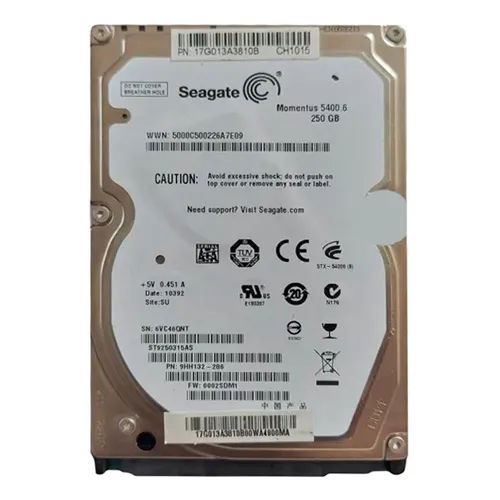 Seagate 9HH132-286 | Momentus 5400.6 Series 250GB 5400RPM SATA 3Gb/s 8MB Cache (512) 2.5-Inch Hard Drive Refurbished - Seagate refurbished available on Gotodirect
