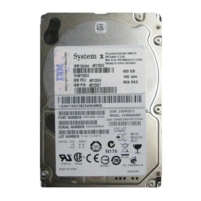 IBM 49Y2003 | 600GB 10000RPM SAS 6Gb/s Hot Swappable 64MB Cache 2.5-Inch Hard Drive Refurbished -  refurbished available on Gotodirect