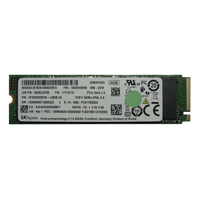 Lenovo 5SS0V26404 | 256GB TLC PCI Express 3.0 x4 NVMe M.2 2280 Internal Solid State Drive Refurbished - Lenovo refurbished available on Gotodirect