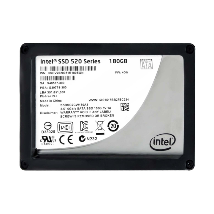 Intel SSDSC2CW180A3 | 520 180GB Multi-Level Cell SATA 6Gb/s 2.5-Inch Solid State Drive Refurbished - Intel refurbished available on Gotodirect