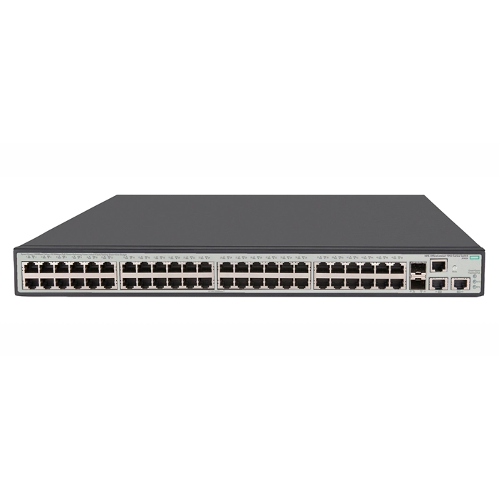 HP JG963A | OfficeConnect 1950 Series 1950-48G-2SFP+-2xGT-PoE+ 48 x 10/100/1000Base-T RJ-45 PoE+ and 2 x Combo SFP+ 10GbE Ports Layer 3 Managed Gigabit Ethernet Network Switch Refurbished - Hewlett-Packard (ou HP en abrégé) refurbished available on Gotodirect